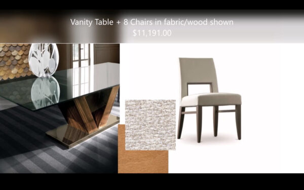 Vanity Table & 8 Chairs