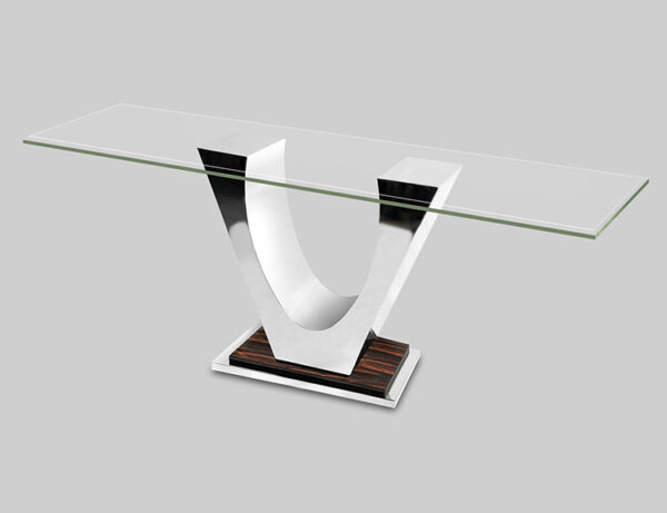 Glass Table with V Base