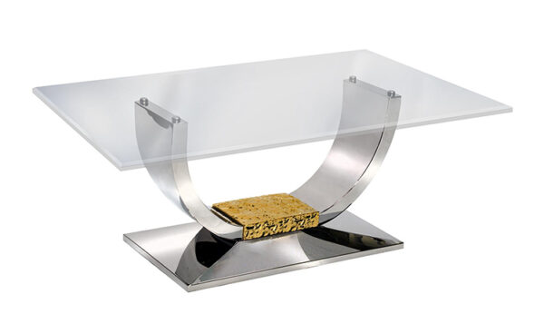 Cocktail Table Stainless Steel & Gold