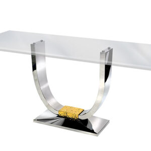 Gold and Stainless Steel Console