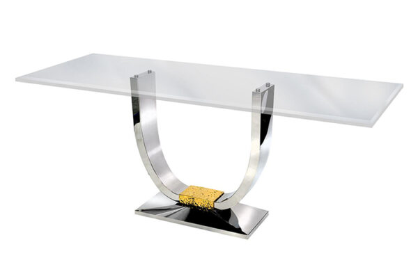 Gold and Stainless Steel Console