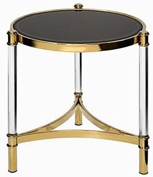 End Table with Acrylic & Gold