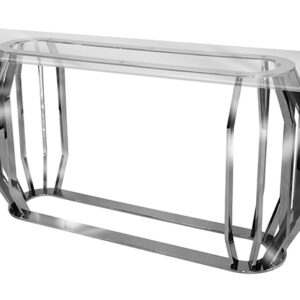 Stainless Steel Table with Glass Top