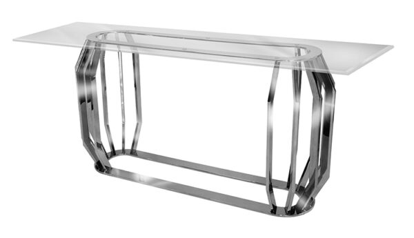 Stainless Steel Table with Glass Top