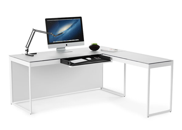 White Executive L Shape Desk