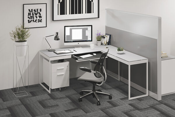 Centro Modern Office White Desk