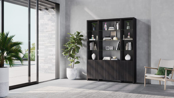 Linea Modular Shelving Consolem Black