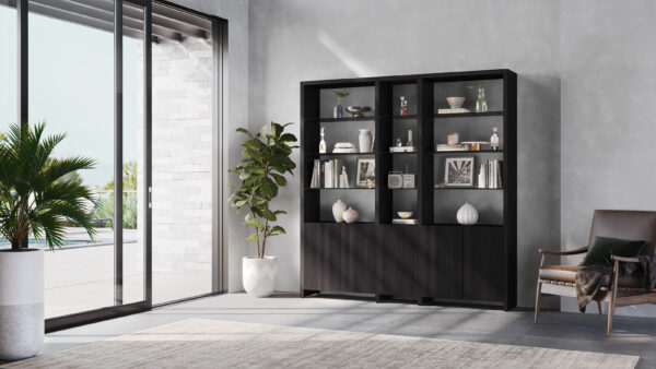 Linea Modular Shelving Console Brown